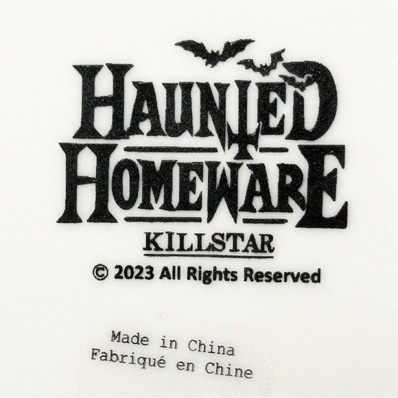 Killstar Teapot 38.7 oz Calagari Ceramic Black White Stripe - Picture 8 of 9